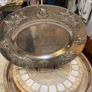 Christmas Hecho En Mexico pewter platter